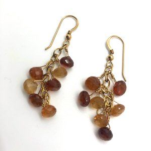 Clarity "Moaka" Hessonite Crystal Drop Earrings